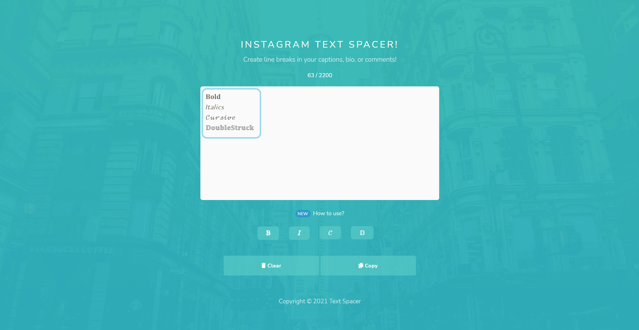Font editing example 2